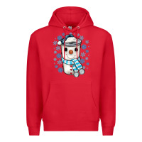 Red snowman coffee cup Premium Hoodie - JahusDesignShop