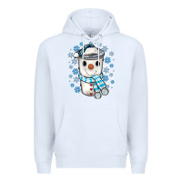 White snowman coffee cup Premium Hoodie - JahusDesignShop