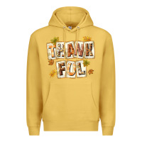 Antique Gold Thankful with Plate Premium Hoodie - texasbilliewilder