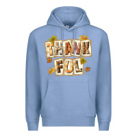 Colony Blue Thankful with Plate Premium Hoodie - texasbilliewilder