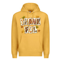 Mustard Thankful with Plate Premium Hoodie - texasbilliewilder