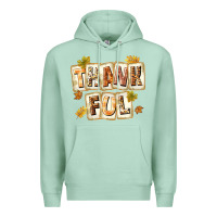 Seafoam Thankful with Plate Premium Hoodie - texasbilliewilder