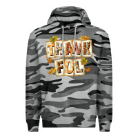 Slate Camo Thankful with Plate Premium Hoodie - texasbilliewilder