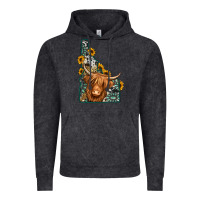 Vintage Black idaho map long haired cow Vintage Hoodie - Jasminsmagicworld