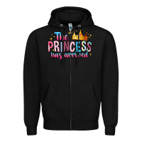 Black The Princess Has Arrived Zipper Hoodie - MaliasSmallBusiness