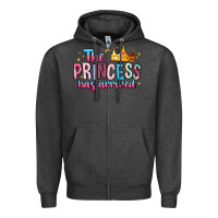 Charcoal Heather The Princess Has Arrived Zipper Hoodie - MaliasSmallBusiness