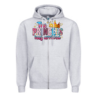 Heather Grey The Princess Has Arrived Zipper Hoodie - MaliasSmallBusiness