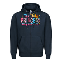 Navy The Princess Has Arrived Zipper Hoodie - MaliasSmallBusiness