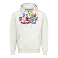 Oatmeal Heather The Princess Has Arrived Zipper Hoodie - MaliasSmallBusiness