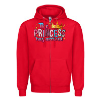 Red The Princess Has Arrived Zipper Hoodie - MaliasSmallBusiness