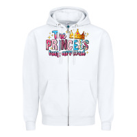 White The Princess Has Arrived Zipper Hoodie - MaliasSmallBusiness