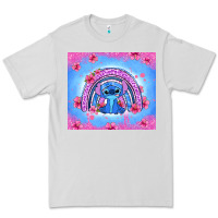 Dove Grey stitch rainbow Premium Tee - Zillion Design Studio