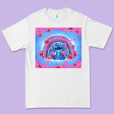 Stitch Rainbow Premium Tee Designed By Zillion Design Studio