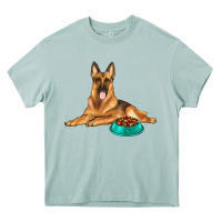 Arona german shepherd with food bowl Heavy Core Tee - texasbilliewilder