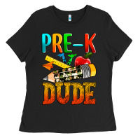 Black pre k dude Ladies Tee - texasbilliewilder