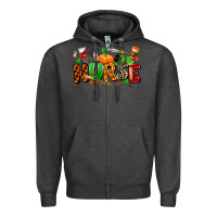 Charcoal Heather fall nurse Zipper Hoodie - MaliasSmallBusiness