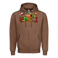 Chestnut fall nurse Zipper Hoodie - MaliasSmallBusiness