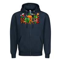 Navy fall nurse Zipper Hoodie - MaliasSmallBusiness