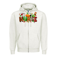 Oatmeal Heather fall nurse Zipper Hoodie - MaliasSmallBusiness
