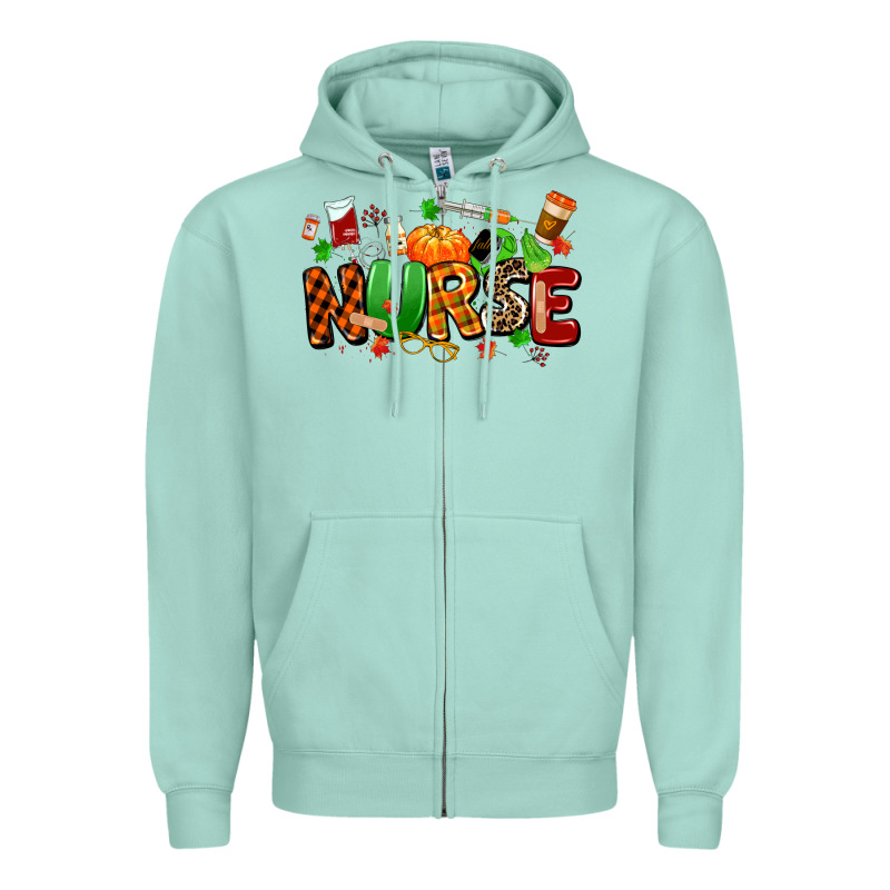 Fall Nurse Zipper Hoodie by MaliasSmallBusiness | Teevron