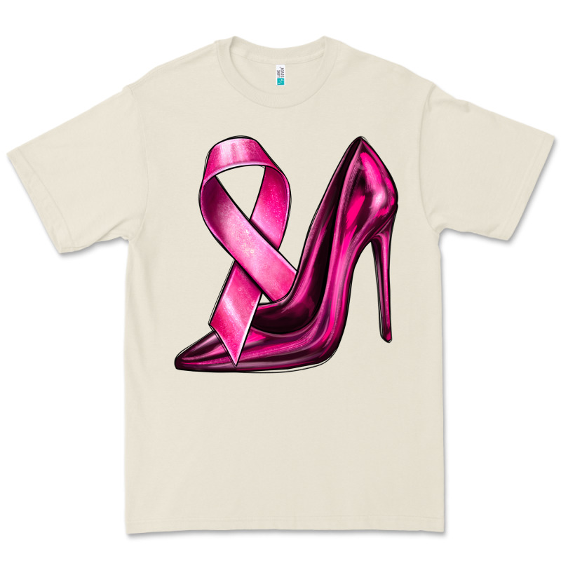 Breast Cancer Ribbon And Heels Premium Tee by texasbilliewilder | Teevron