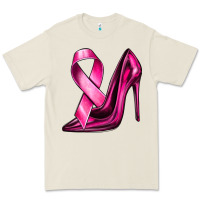 Bone Breast Cancer Ribbon and Heels Premium Tee - texasbilliewilder