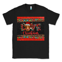 Black love christmas highland cow and turquoise gemstone Classic Tee - Jasminsmagicworld