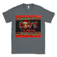 Charcoal Heather love christmas highland cow and turquoise gemstone Classic Tee - Jasminsmagicworld