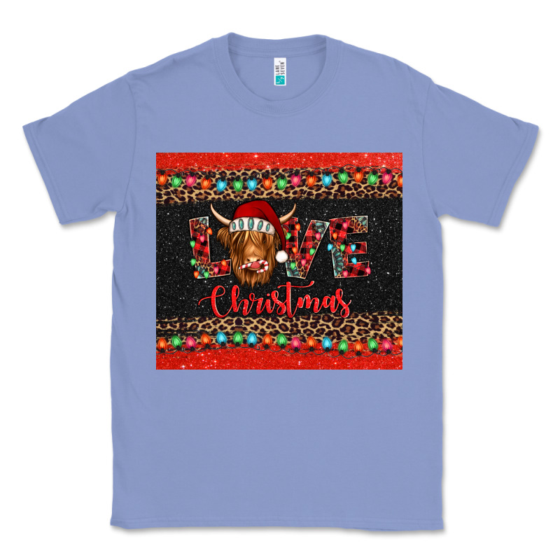 Love Christmas Highland Cow And Turquoise Gemstone Classic Tee by Jasminsmagicworld | Teevron