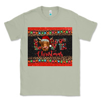Matcha love christmas highland cow and turquoise gemstone Classic Tee - Jasminsmagicworld