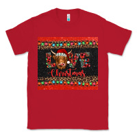 Red love christmas highland cow and turquoise gemstone Classic Tee - Jasminsmagicworld