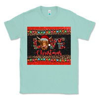 Seafoam love christmas highland cow and turquoise gemstone Classic Tee - Jasminsmagicworld