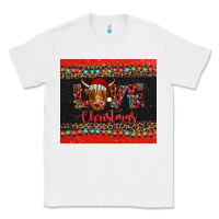 White love christmas highland cow and turquoise gemstone Classic Tee - Jasminsmagicworld