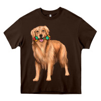Chocolate Brown golden retriever with toys Heavy Core Tee - texasbilliewilder