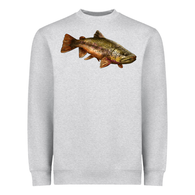 Brown Trout Heavyweight Sweatshirt by LillyAllenDesigns | Teevron
