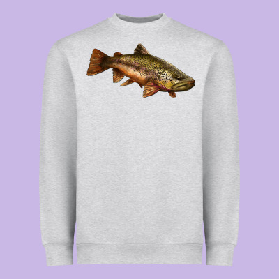 Brown Trout Heavyweight Sweatshirt Designed By Lillyallendesigns
