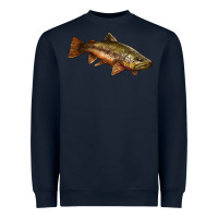 Navy brown trout Heavyweight Sweatshirt - LillyAllenDesigns