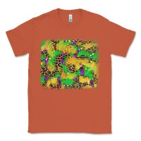 Copper mardi gras fleur de lis and leopard background Classic Tee - AdoDesignShop
