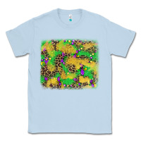 Dusty Blue mardi gras fleur de lis and leopard background Classic Tee - AdoDesignShop