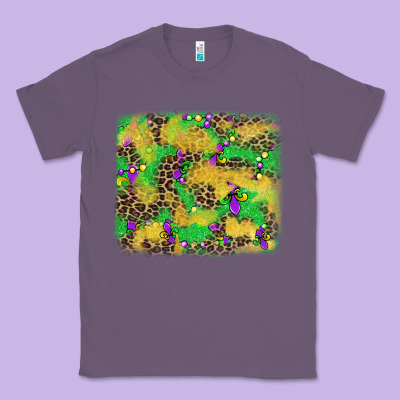 Mardi Gras Fleur De Lis And Leopard Background Classic Tee Designed By Adodesignshop