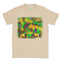 Mushroom mardi gras fleur de lis and leopard background Classic Tee - AdoDesignShop