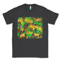 Smoke mardi gras fleur de lis and leopard background Classic Tee - AdoDesignShop