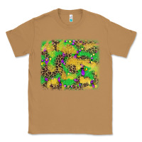 Toasted Coconut mardi gras fleur de lis and leopard background Classic Tee - AdoDesignShop