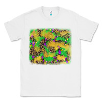 White mardi gras fleur de lis and leopard background Classic Tee - AdoDesignShop