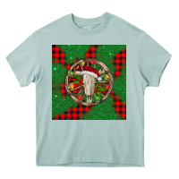 Arona Christmas bull skull Heavy Core Tee - BarkalooDesign
