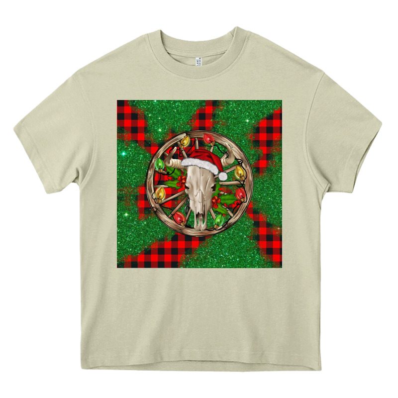 Christmas Bull Skull Heavy Core Tee by BarkalooDesign | Teevron