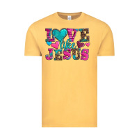 Vintage Mustard love like jesus valentine's day Vintage Tee - AdoDesignShop