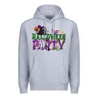 Heather Grey Halloween Party Premium Hoodie - texasbilliewilder