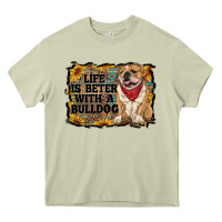 Mossy life is better with a bulldog Heavy Core Tee - RanaPortraitStore