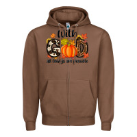 Chestnut with god all things are possible Zipper Hoodie - MaliasSmallBusiness